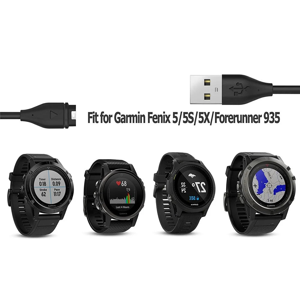 1m Charge Cable for Garmin Fenix 5S / 5 / 5X / Forerunner 158 / Venu 2 Smart Watch Charging Cord - 3