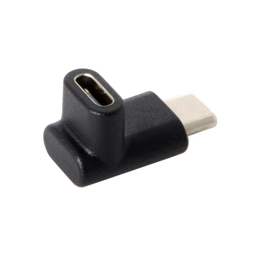 90 Degree Up or Down Angled Reversible USB 3.1 Type-C Male to Female Extension Adapter for Laptop, Phone - 4