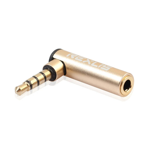 3.5mm Male to Female 90 Degree Right Angle Audio Adapter for Microphone Jack Stereo Connector - 1