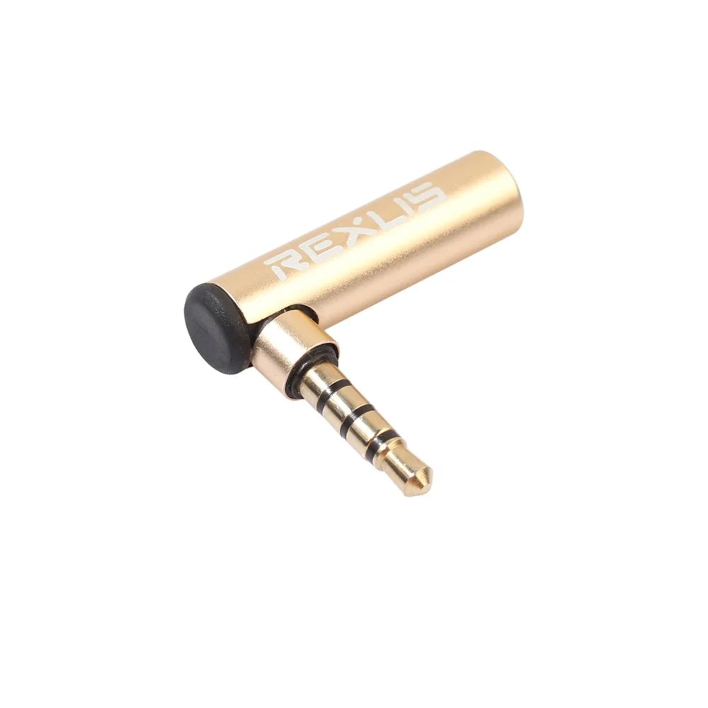 3.5mm Male to Female 90 Degree Right Angle Audio Adapter for Microphone Jack Stereo Connector - 2