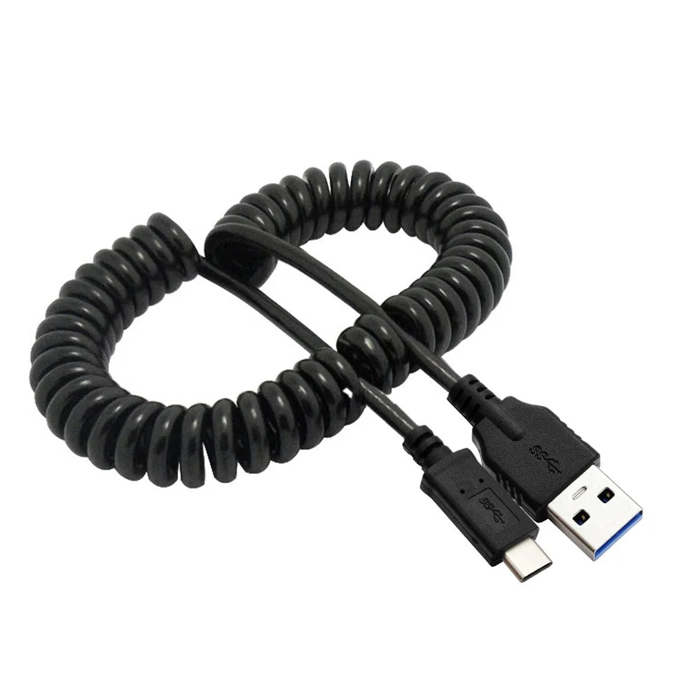 CY UC-080 USB-C Male to USB3.0 A Male Spring Cable - 1