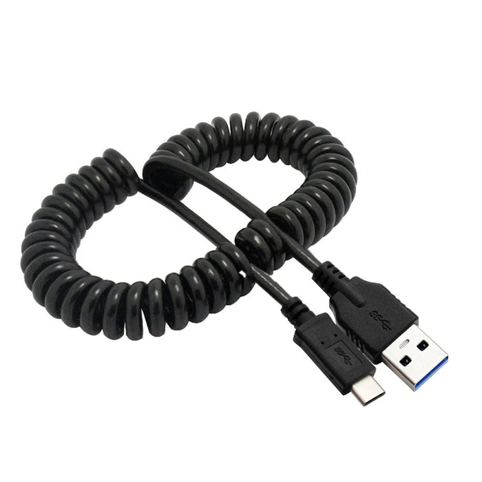 CY UC-080 USB-C Male to USB3.0 A Male Spring Cable - 1