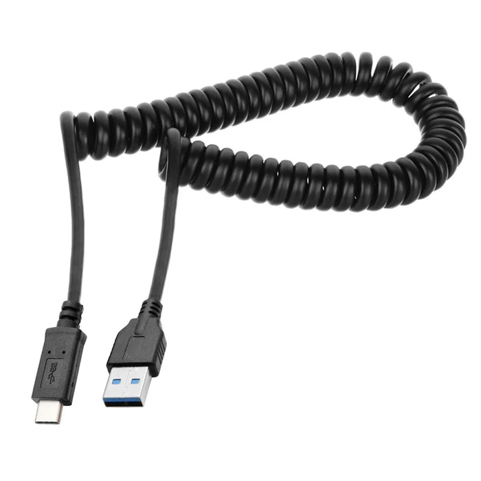 CY UC-080 USB-C Male to USB3.0 A Male Spring Cable - 3