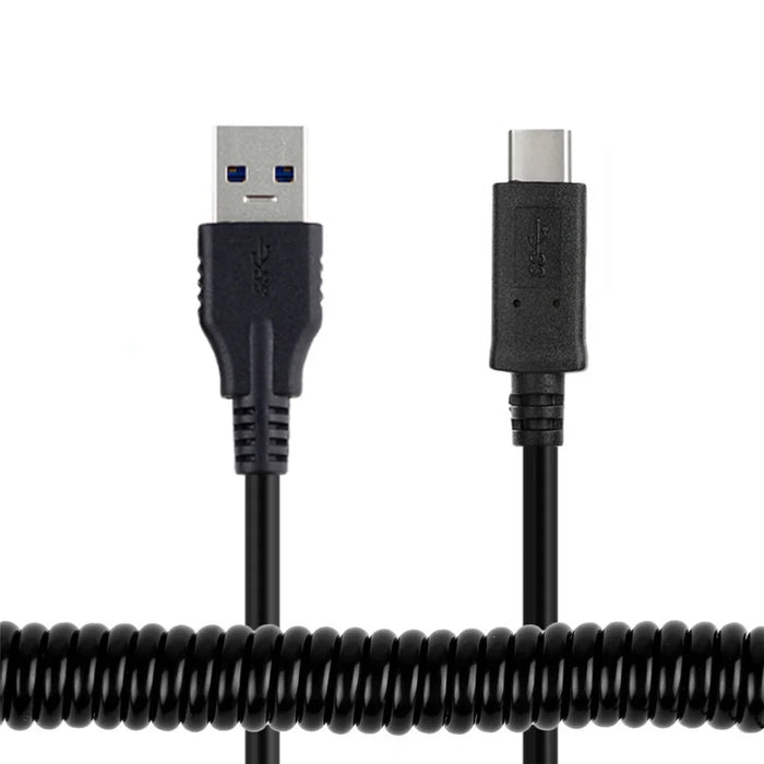 CY UC-080 USB-C Male to USB3.0 A Male Spring Cable - 4