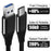 For iPhone 15 Series Type-C Cable, 1.8m Nylon Weaving 3A Type-C USB 3.0 Data Transfer Charging Cable for Xiaomi Huawei - Black - 2