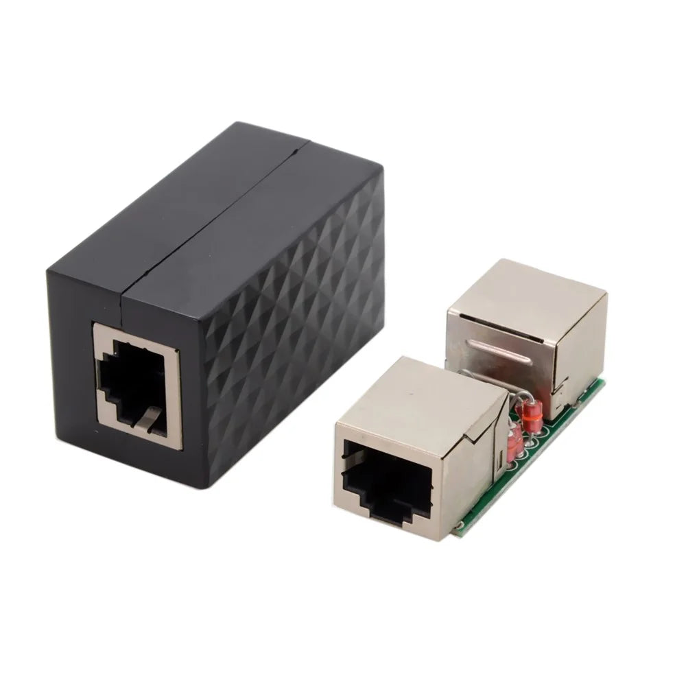 CY UT-013 RJ45 UTP STP CAT6 CAT5e Female to Female Network LAN Adapter Extender with Lightning Protection & Shield - 5
