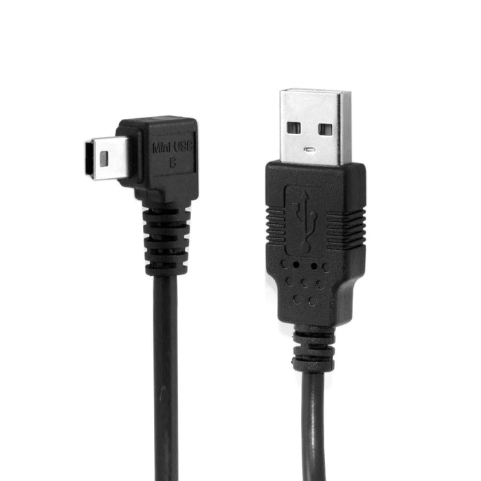 CY U2-057-LE Mini USB B Type 5pin Male Left Angled 90 Degree to USB 2.0 Male Data Cable (5M) - 2