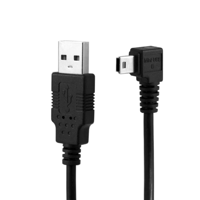 CY U2-057-LE Mini USB B Type 5pin Male Left Angled 90 Degree to USB 2.0 Male Data Cable (5M) - 3