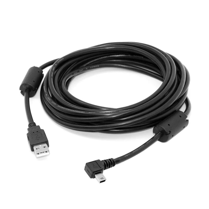CY U2-057-LE Mini USB B Type 5pin Male Left Angled 90 Degree to USB 2.0 Male Data Cable (5M) - 5