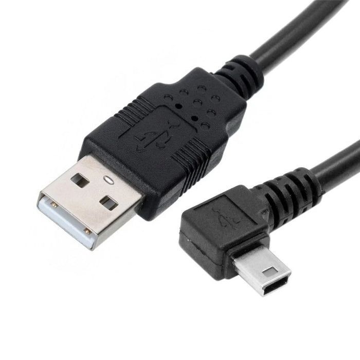 CY U2-057-LE Mini USB B Type 5pin Male Left Angled 90 Degree to USB 2.0 Male Data Cable (5M) - 7