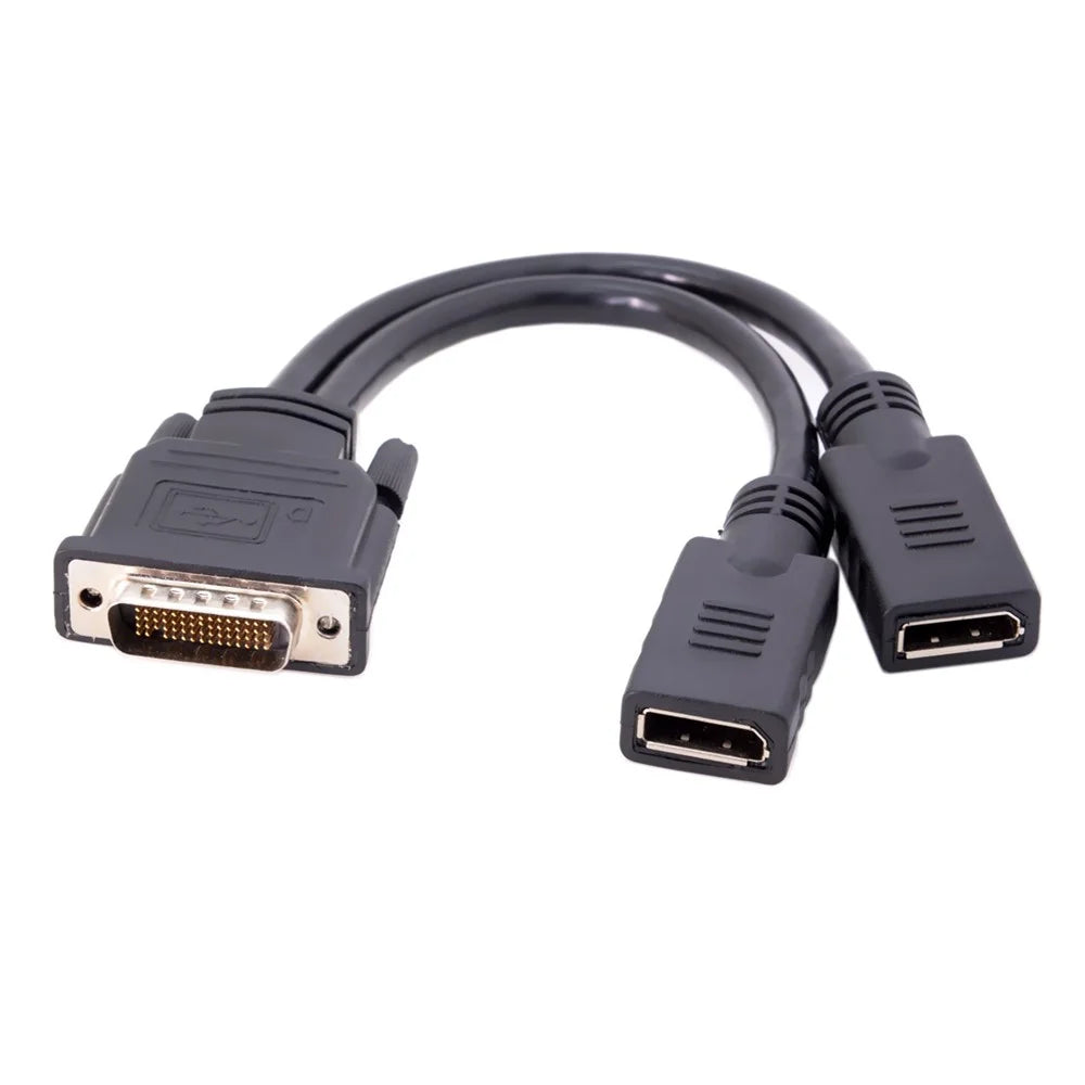 DMS-59Pin Male to Dual DP Displayport Female Splitter Extension Cable for PC Graphics Card - 2