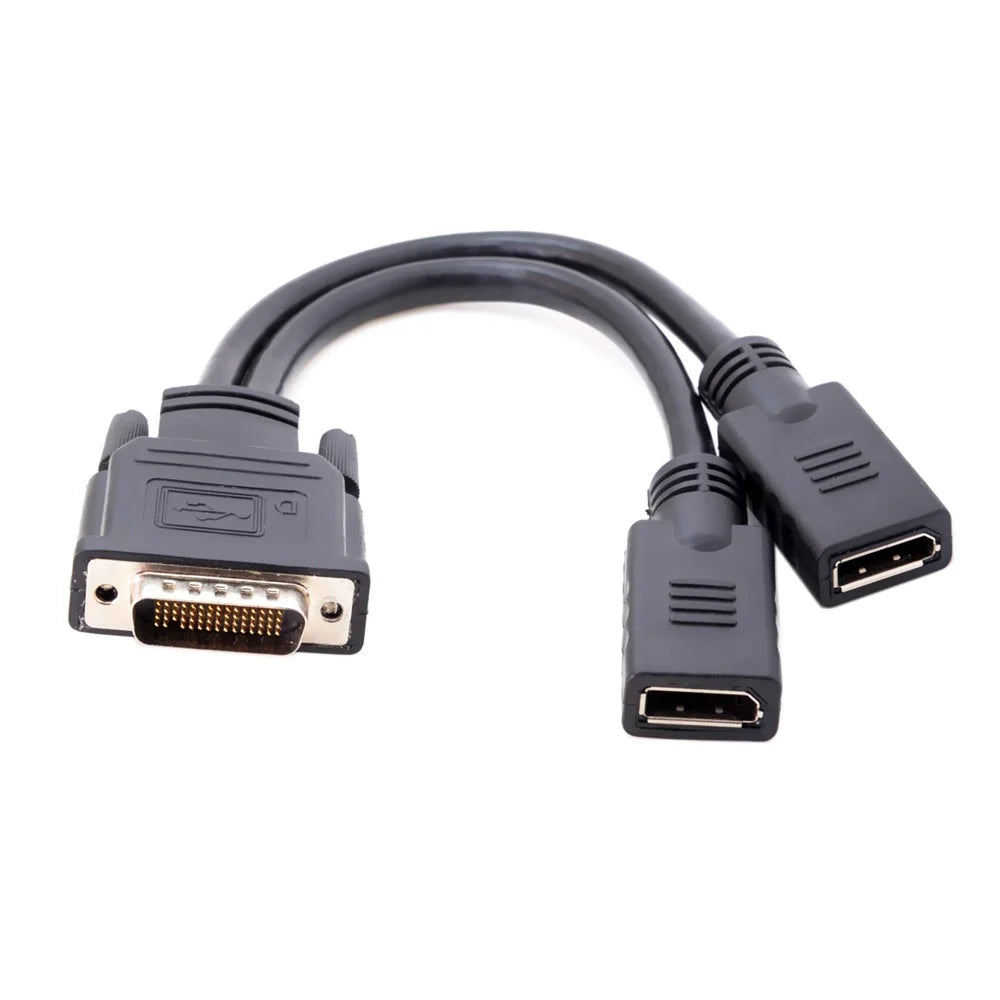 DMS-59Pin Male to Dual DP Displayport Female Splitter Extension Cable for PC Graphics Card - 5