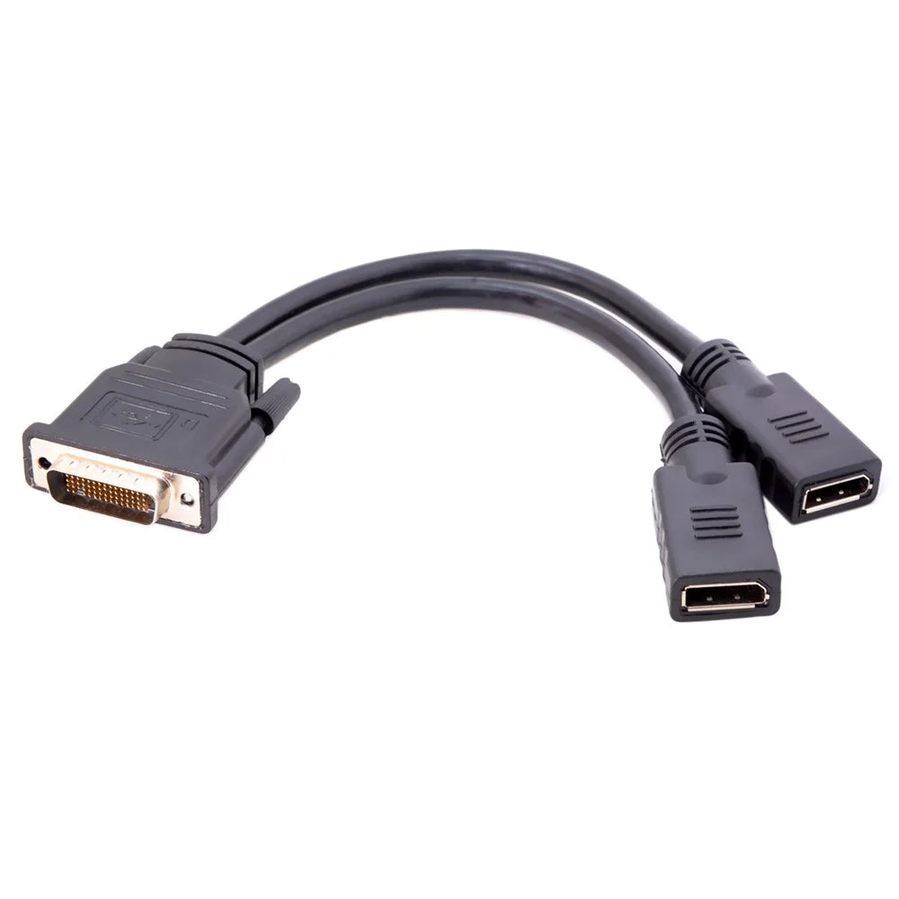 DMS-59Pin Male to Dual DP Displayport Female Splitter Extension Cable for PC Graphics Card - 7