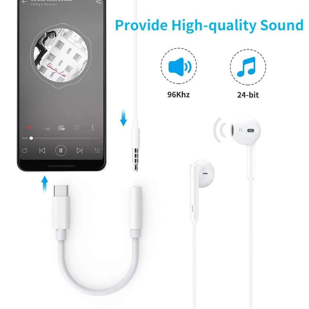 Type-C USB-C to Female 3.5mm Headphone Jack Adapter for iPad Pro 12.9-inch (2018) / Pro 11-inch (2018) / Huawei P20 / P20 Pro Etc. - 4