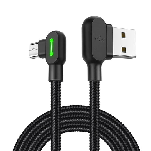 MCDODO CA-5772 90 Degree Angle 1.8m Nylon Braided Micro USB Charge Sync Gaming Cable - 1