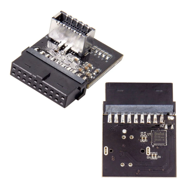 USB 3.1 Front Panel Socket to USB 3.0 20Pin Header Male Extension Adapter for Motherboard - 2