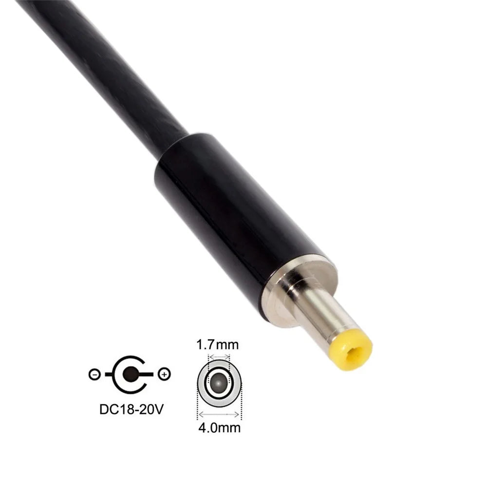 CY UC-101 USB-C Female to 4.0*1.7mm Male Power Plug PD Emulator Trigger Charge Cable - 7