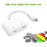 USB C Double Type-C Splitter Digital Audio Charging Adapter Converter Support PD Fast Charge - White - 2