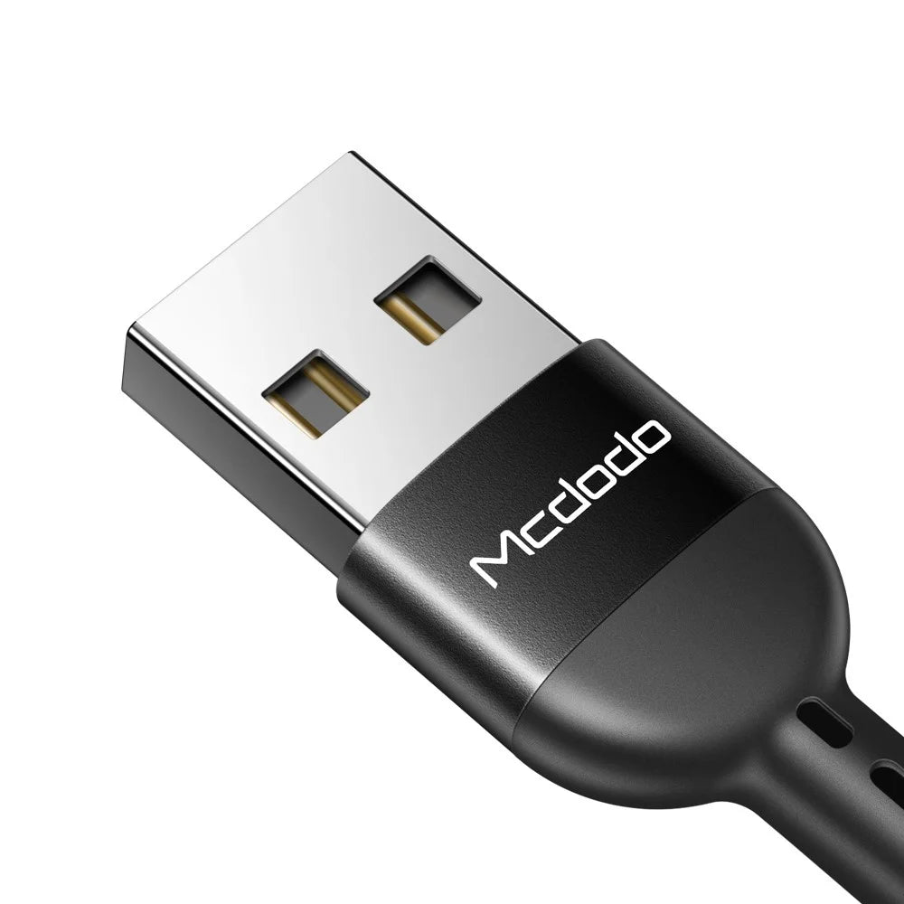 MCDODO Omega Series Retractable QC 4.0/3.0 Type-C Data Cable with LED Light 1.8m - Black - 6