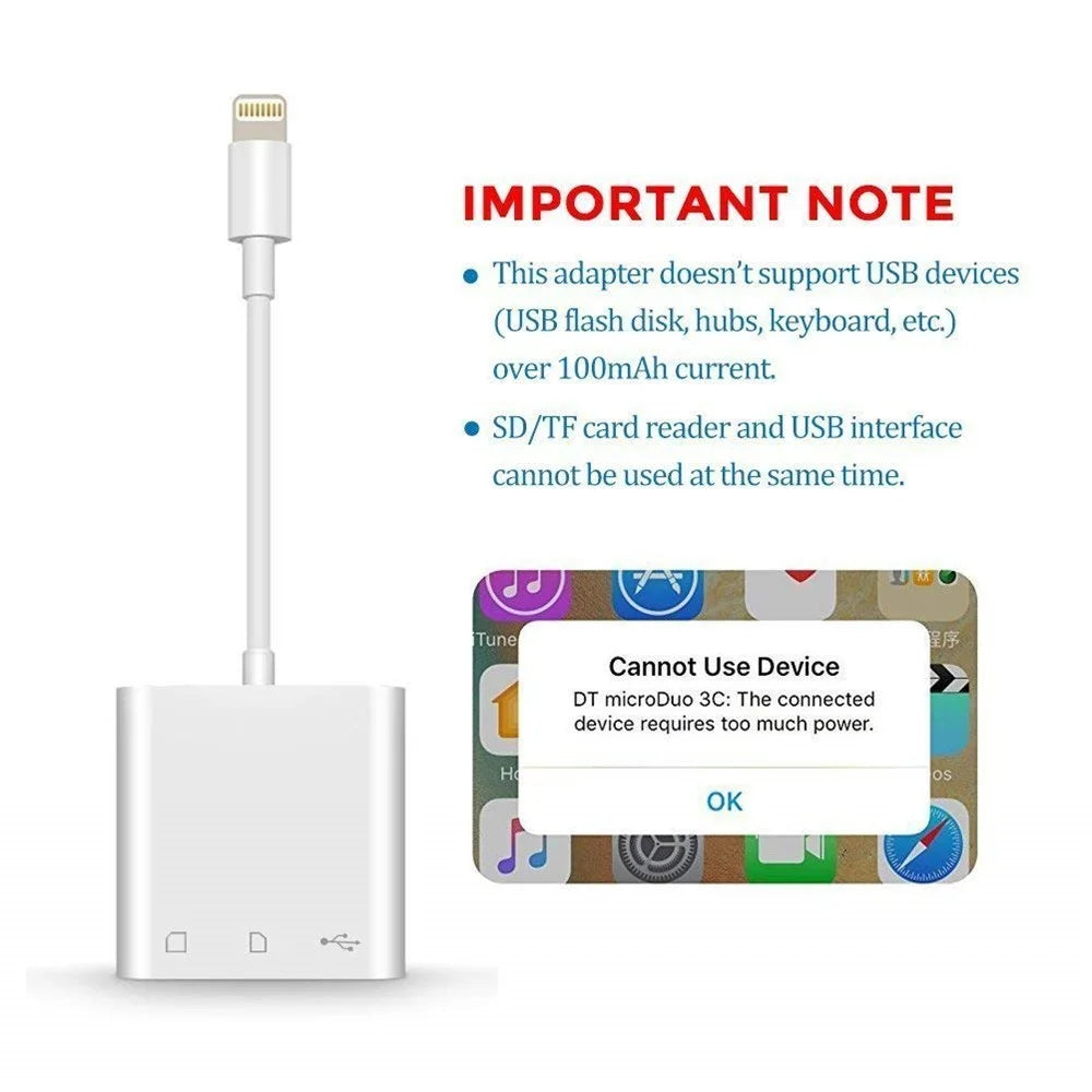 Type-C to SD/TF Card Reader USB OTG Hub Adapter - 6