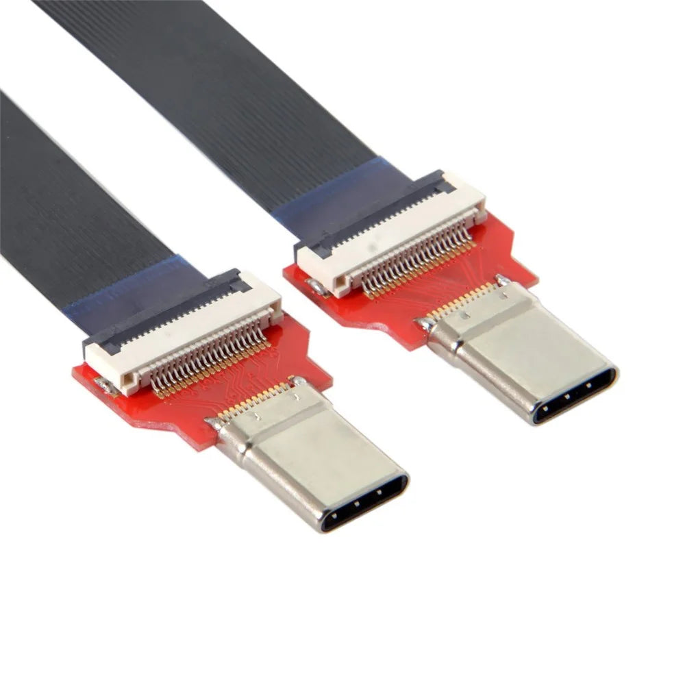 20cm FPC Flat USB 3.1 Type-C USB-C Male to Male Data Cable for MacBook & Laptop & Phone & Drive - 1