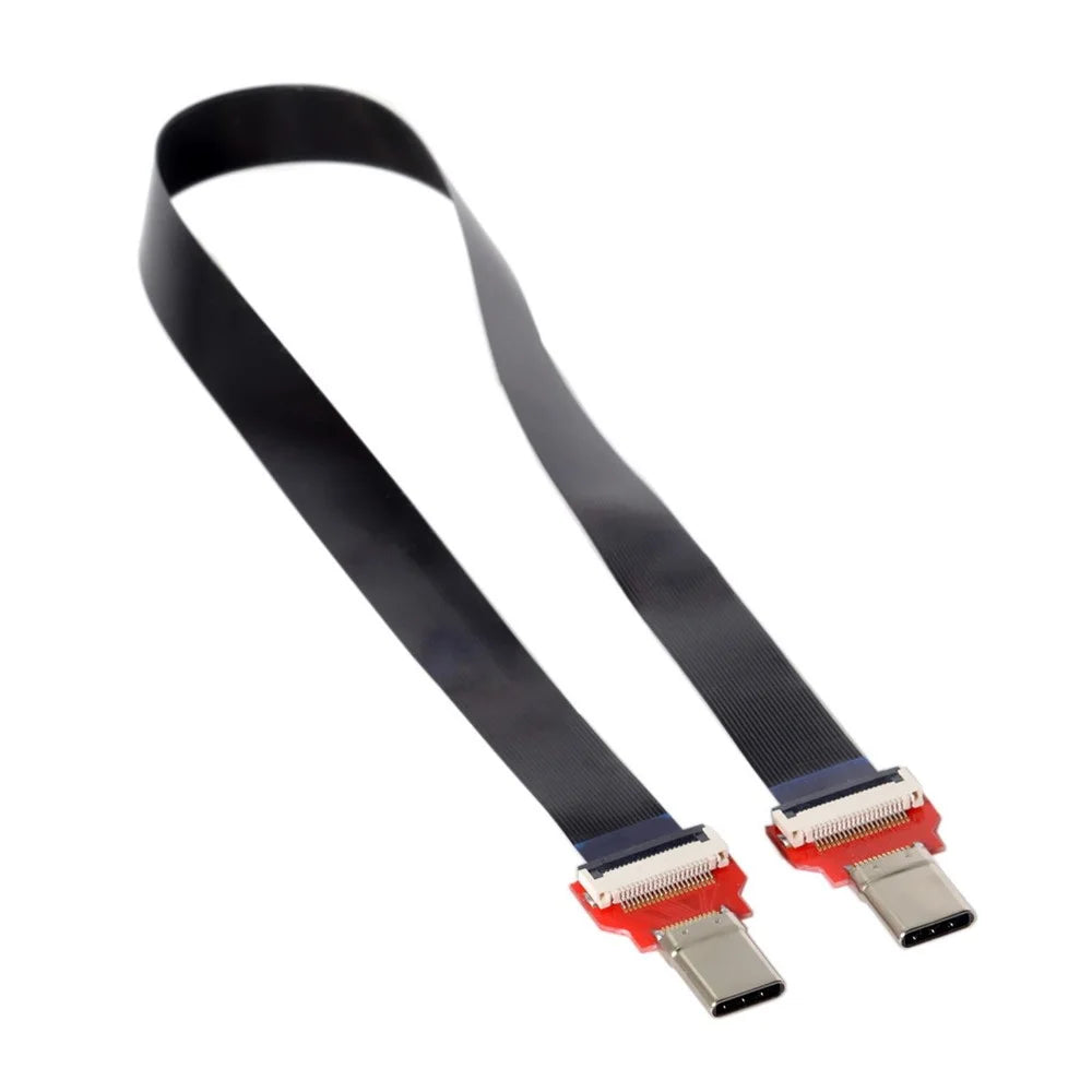 20cm FPC Flat USB 3.1 Type-C USB-C Male to Male Data Cable for MacBook & Laptop & Phone & Drive - 2