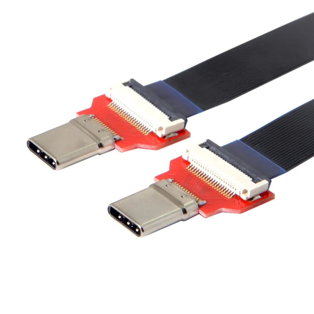 20cm FPC Flat USB 3.1 Type-C USB-C Male to Male Data Cable for MacBook & Laptop & Phone & Drive - 4