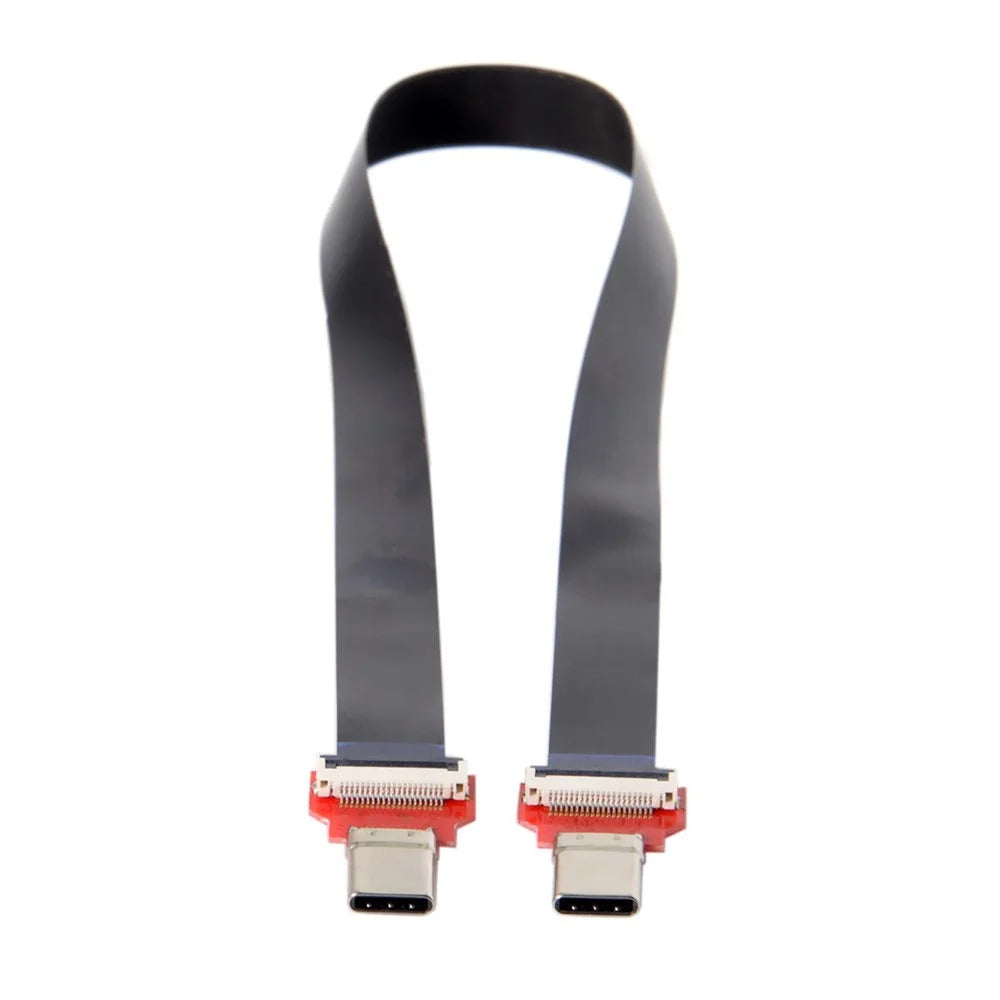 20cm FPC Flat USB 3.1 Type-C USB-C Male to Male Data Cable for MacBook & Laptop & Phone & Drive - 5