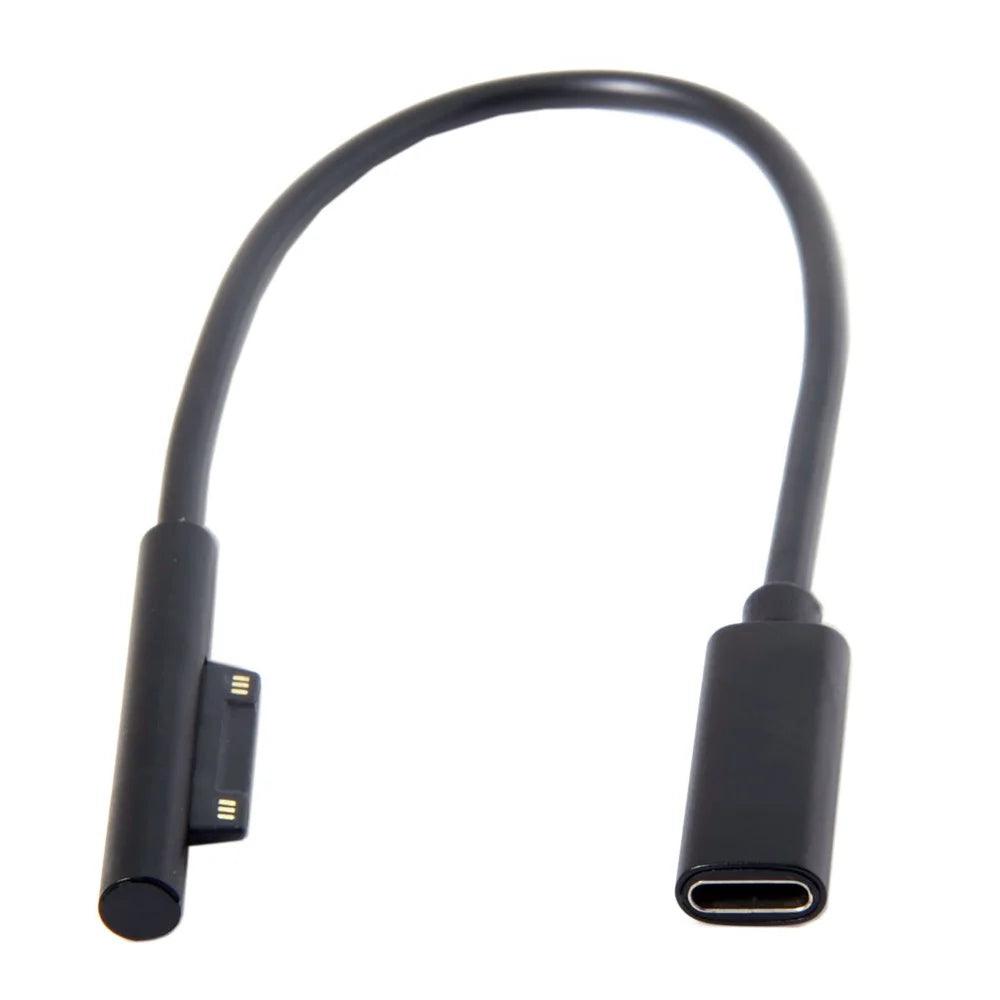 DC 15V Type-C USB-C Female to Surface Pro3 Pro4 Pro5 Pro6 Book Pro Charge Cable - 1