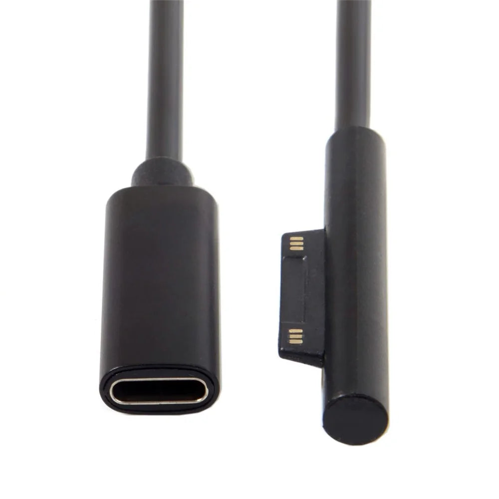 DC 15V Type-C USB-C Female to Surface Pro3 Pro4 Pro5 Pro6 Book Pro Charge Cable - 3