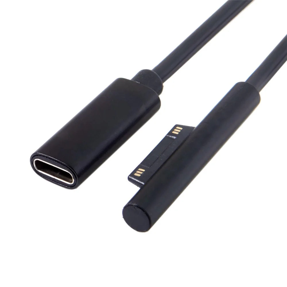 DC 15V Type-C USB-C Female to Surface Pro3 Pro4 Pro5 Pro6 Book Pro Charge Cable - 4