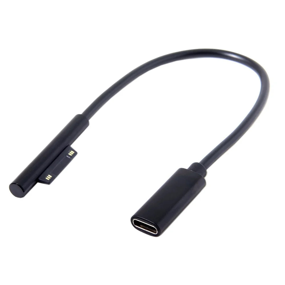 DC 15V Type-C USB-C Female to Surface Pro3 Pro4 Pro5 Pro6 Book Pro Charge Cable - 5