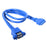 Stackable USB 3.0 Female Panel Type to Motherboard 20Pin Header Cable Dual Ports 50cm - 2