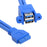 Stackable USB 3.0 Female Panel Type to Motherboard 20Pin Header Cable Dual Ports 50cm - 7