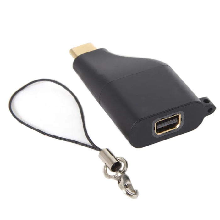 USB-C Type-C to Mini Displayport Converter Adapter 4K 2K with Chain for Tablet & Phone & Laptop - 1