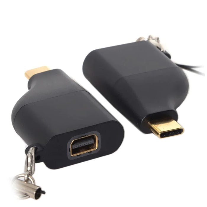 USB-C Type-C to Mini Displayport Converter Adapter 4K 2K with Chain for Tablet & Phone & Laptop - 2
