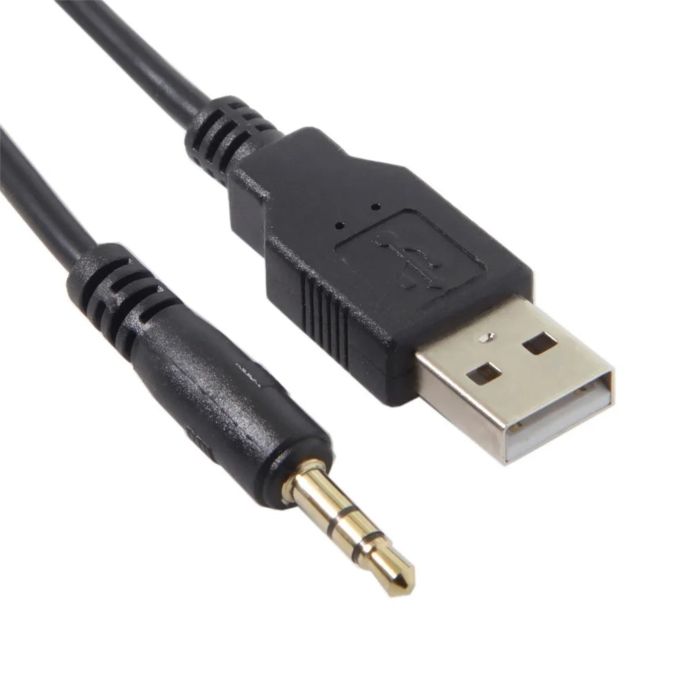 Combo USB 2.0 & 3.5mm AUX Male to Female Extension Cable with Waterproofable Mount Shell - 6
