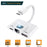 Type-C to RJ45 Ethernet OTG Adapter Wired LAN Card  Ethernet USB OTG HUB HD Video Adapter - White - 1