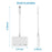 Type C to 3.5mm Headphone Jack OTG Adapter Converter USB-C to Music Audio OTG Card Reader - White - 3