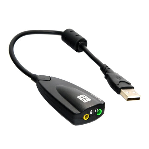 USB 2.0 Virtual 5.1 Channel 3D Audio Sound Card Controller Adapter Converter - 1