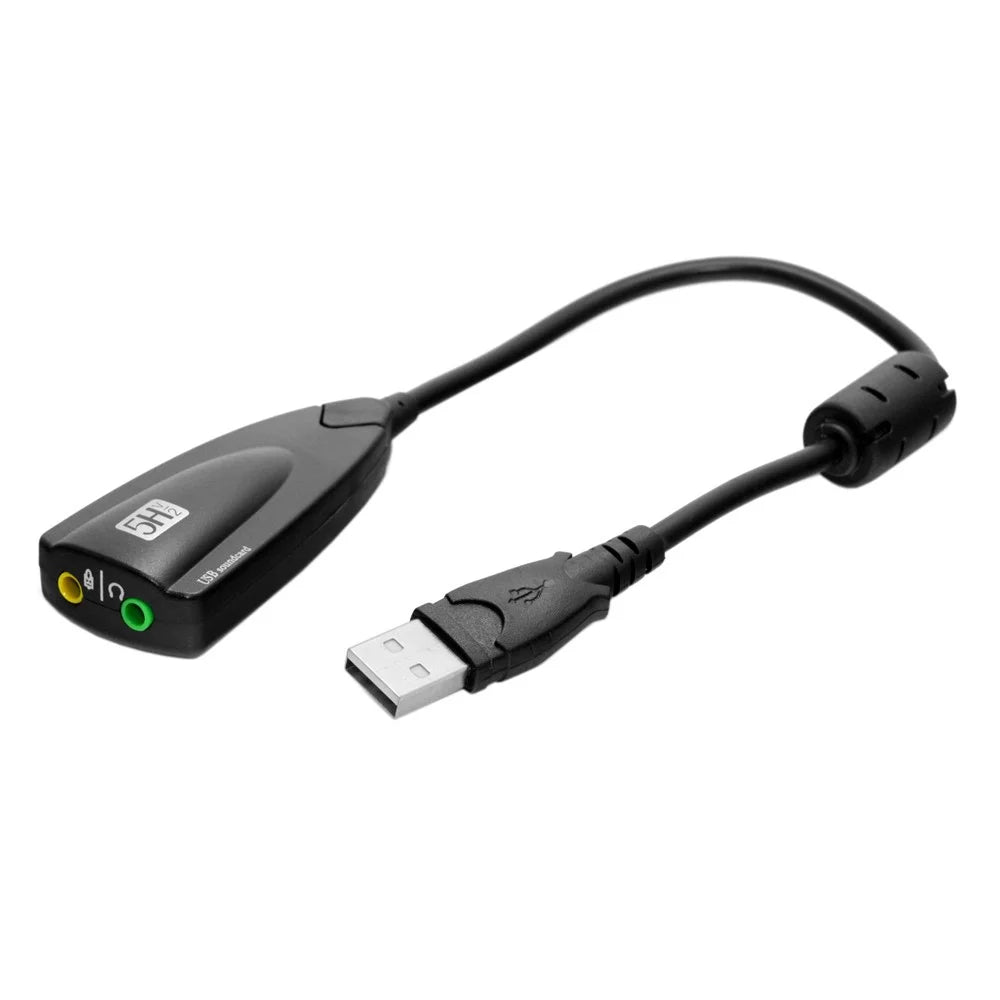 USB 2.0 Virtual 5.1 Channel 3D Audio Sound Card Controller Adapter Converter - 2
