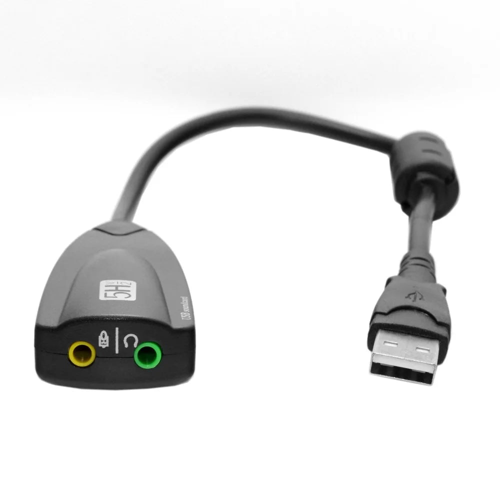 USB 2.0 Virtual 5.1 Channel 3D Audio Sound Card Controller Adapter Converter - 4