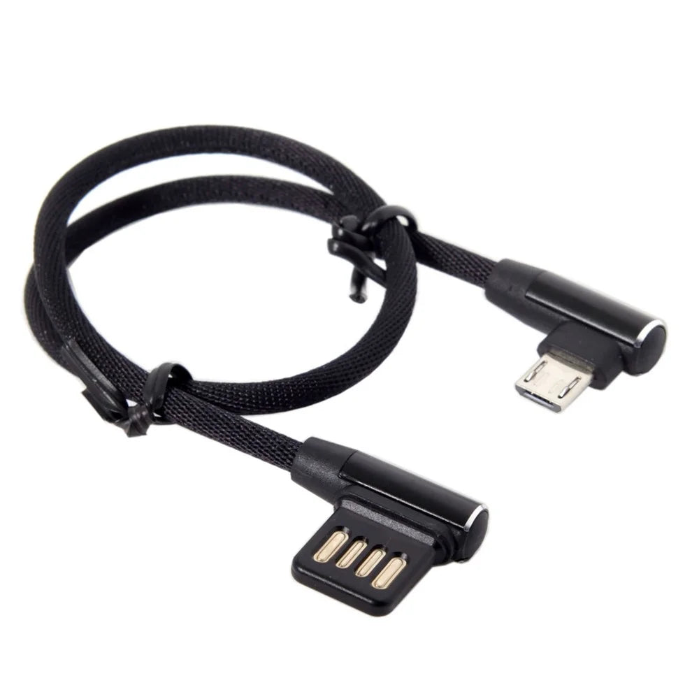 Micro USB 5pin to Left Angled 90 Degree USB 2.0 Data Cable - 1