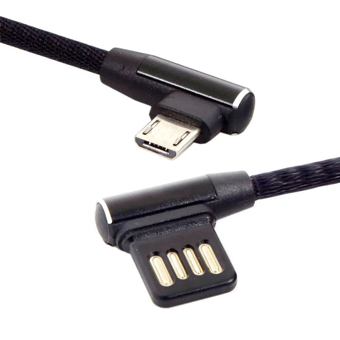 Micro USB 5pin to Left Angled 90 Degree USB 2.0 Data Cable - 3