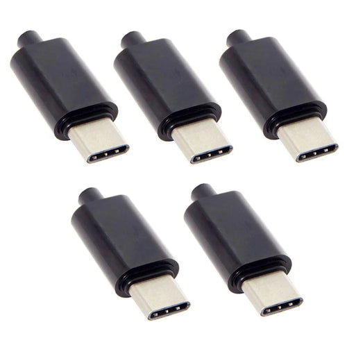 5PCS/Lot DIY 24Pin USB Type-C USB-C Male OTG Host Type 5.1k Resistor with Black Housing Cover - 1