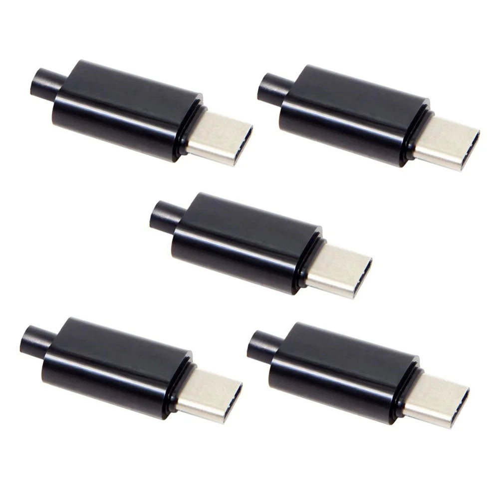 5PCS/Lot DIY 24Pin USB Type-C USB-C Male OTG Host Type 5.1k Resistor with Black Housing Cover - 2