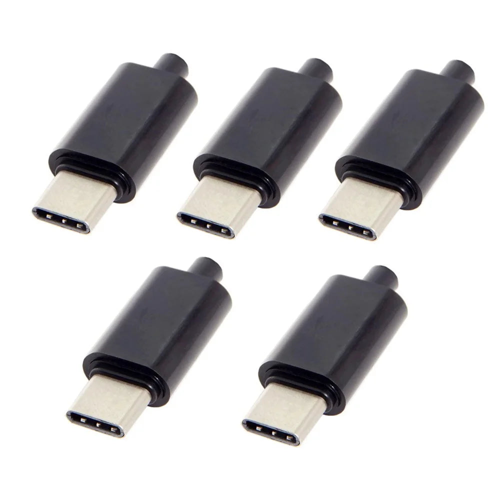 5PCS/Lot DIY 24Pin USB Type-C USB-C Male OTG Host Type 5.1k Resistor with Black Housing Cover - 7