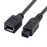 CY FW-012-BK 1394 Cable FireWire 400-to-800 Adapter Cable 6F-9M Cord 20cm - Black - 4