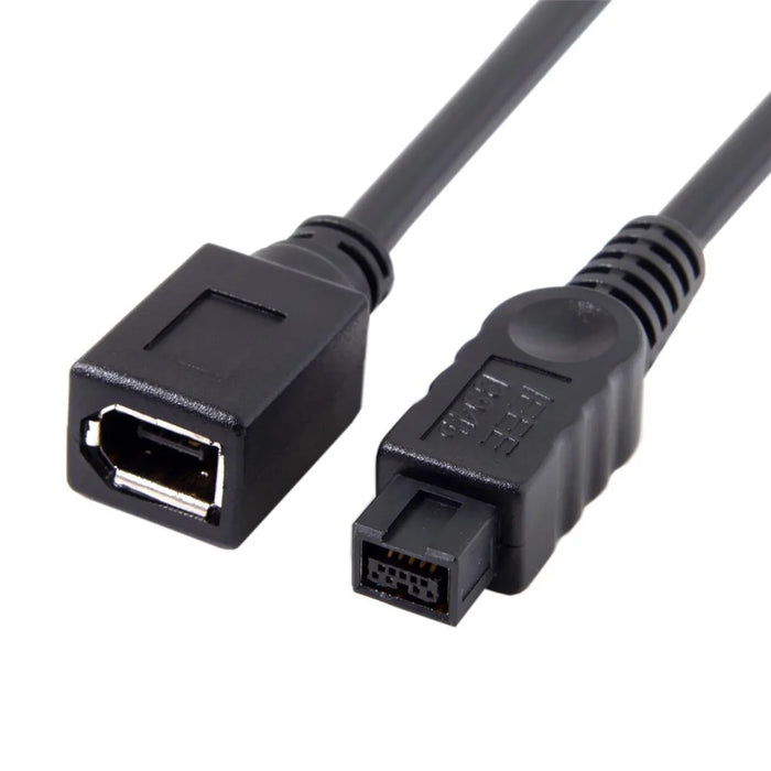 CY FW-012-BK 1394 Cable FireWire 400-to-800 Adapter Cable 6F-9M Cord 20cm - Black - 4