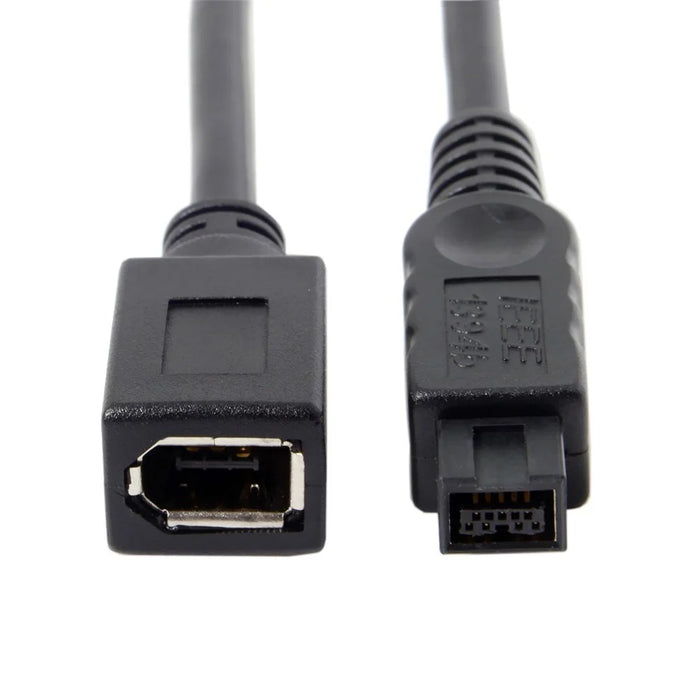 CY FW-012-BK 1394 Cable FireWire 400-to-800 Adapter Cable 6F-9M Cord 20cm - Black - 5